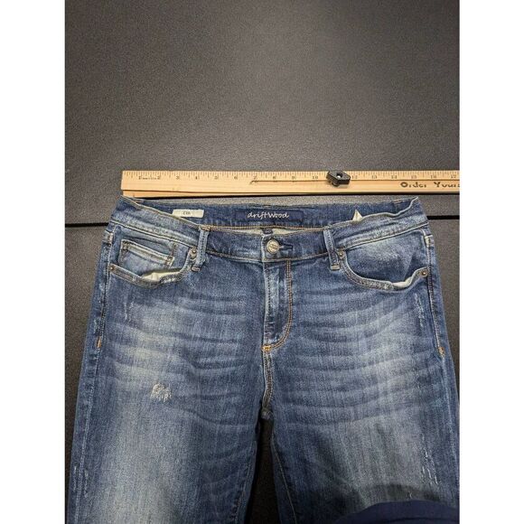 Driftwood Distressed Eva Raw Hem Denim Jeans Women's 30 - Picture 8 of 9